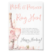 Petals & Prosecco Ring Spel Ring Hunt Spel Foto Afdruk (Voorkant)