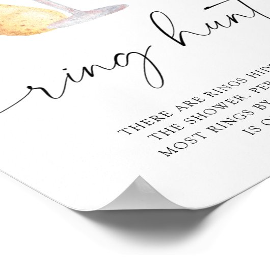 Petals & Prosecco - ringjacht vrijgezellenfeest sp Poster (Hoek)