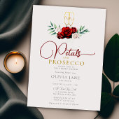 Petals Prosecco Rood Wit Roses Ecru Vrijgezellenfe Kaart