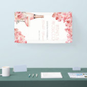 Petals & Prosecco Roos Roze Bubble Spandoek (Beurs)