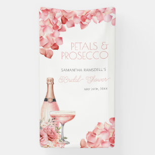 Petals & Prosecco Roos Roze Bubble Spandoek