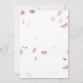 Petals & Prosecco Roze Bridal Shower Kaart (Achterkant)