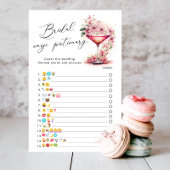 Petals & Prosecco Roze Flora Emoji Pictionary Game