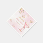 Petals & Prosecco Roze Goud Vrijgezellenfeest Servet (Hoek)