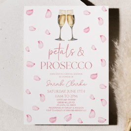 Petals & Prosecco Roze Rozenblaadjes Vrijgezellenf Kaart