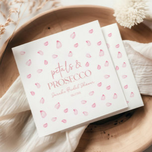 Petals & Prosecco Roze Rozenblaadjes Vrijgezellenf Servet