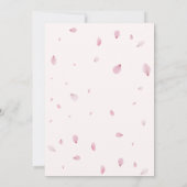 Petals & Prosecco Roze Waterverf Vrijgezellenfeest Kaart (Achterkant)