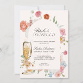 Petals & Prosecco Spring Flowers Vrijgezellenfeest Kaart (Voorkant)