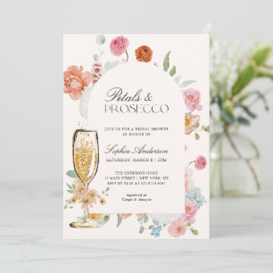 Petals & Prosecco Spring Flowers Vrijgezellenfeest Kaart