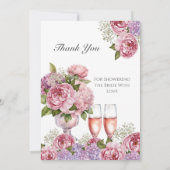 Petals & Prosecco "Thank You"   Sign Kaart (Achterkant)