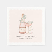 Petals & Prosecco Vrijgezellenfeest Bachelorette Servet (Voorkant)