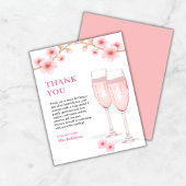 Petals & Prosecco Vrijgezellenfeest Dank u kaart