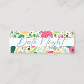 Petals Prosecco Vrijgezellenfeest Datum Nacht Idee Mini Visitekaartje (Voorkant)