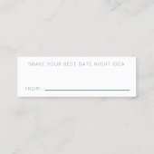 Petals Prosecco Vrijgezellenfeest Datum Nacht Idee Mini Visitekaartje (Achterkant)