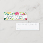 Petals Prosecco Vrijgezellenfeest Datum Nacht Idee Mini Visitekaartje (Voorkant / Achterkant)