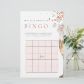 Petals & Prosecco Vrijgezellenfeest Gift Bingo Spe Briefpapier (Staand voorkant)