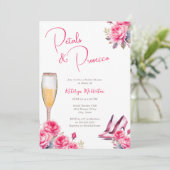 Petals & Prosecco-Vrijgezellenfeest Kaart (Staand voorkant)