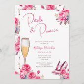 Petals & Prosecco-Vrijgezellenfeest Kaart (Voorkant / Achterkant)