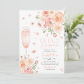 Petals Prosecco Vrijgezellenfeest Love In Bloom Pe Kaart (Staand voorkant)