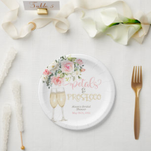 Petals & Prosecco-Vrijgezellenfeest Papieren Bordje