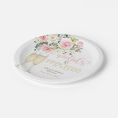 Petals & Prosecco-Vrijgezellenfeest Papieren Bordje (Gekanteld)