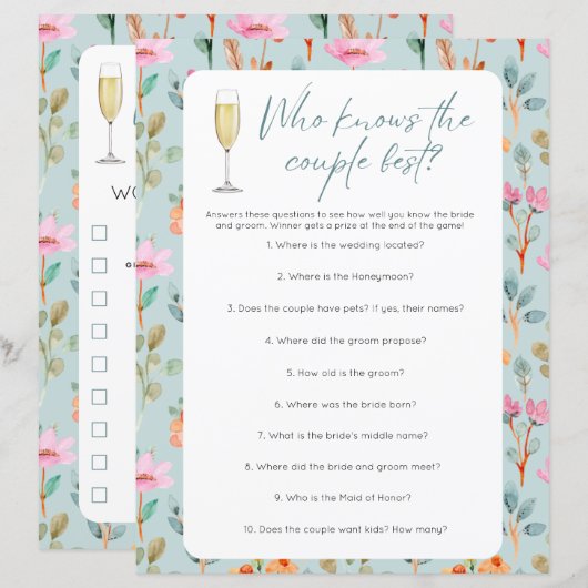 Petals & Prosecco Vrijgezellenfeest Spelletjes (Voorkant / Achterkant)