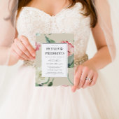 Petals Prosecco Waterverf Bloemen Vrijgezellenfees Kaart