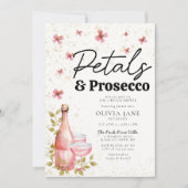 Petals Prosecco Whimsical Flowers Vrijgezellenfees Kaart (Voorkant)