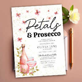Petals Prosecco Whimsical Flowers Vrijgezellenfees Kaart