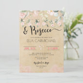 Petals Prosecco Wijn Vrijgezellenfeest Kaart (Staand voorkant)