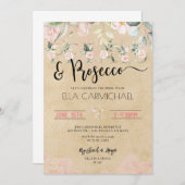 Petals Prosecco Wijn Vrijgezellenfeest Kaart (Voorkant / Achterkant)