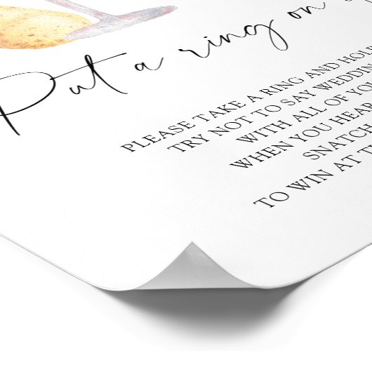 Petals & Prosecco - zet een ring op het spel Poster (Hoek)