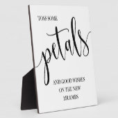 Petals trouwbord Tabletop Plaque met Easel Fotoplaat (Zijkant)