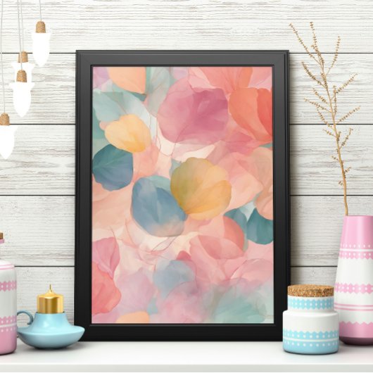 Petals Wall Poster, Flower Oil verfmuur Poster
