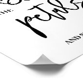 Petals wedding sign poster (Hoek)