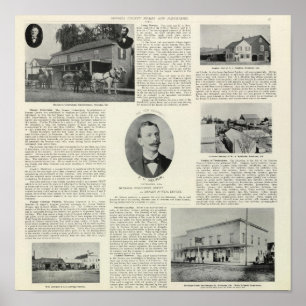 Petaluma-bedrijven, Californië Poster