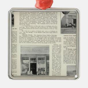 Petaluma Business, Californië Metalen Ornament