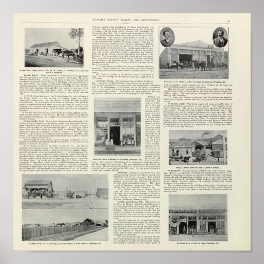 Petaluma Business, Californië Poster (Voorkant)