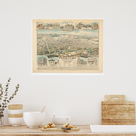 Petaluma, CA. (1314A) Poster (Keuken)