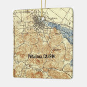 Petaluma CA  map Keramisch Ornament (Links)