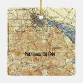 Petaluma CA  map Keramisch Ornament (Achterkant)