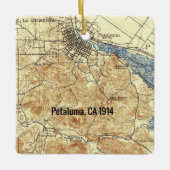 Petaluma CA  map Keramisch Ornament (Voorkant)