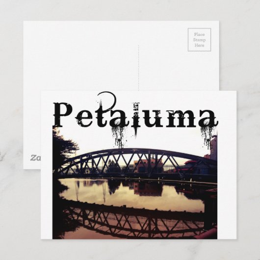 Petaluma California Briefkaart (Voorkant / Achterkant)