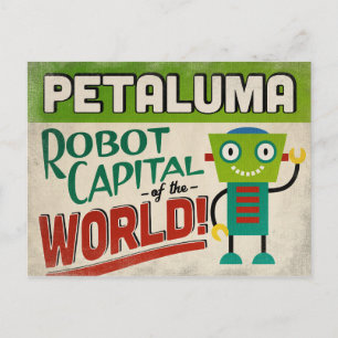 Petaluma California Robot - Funny  Briefkaart