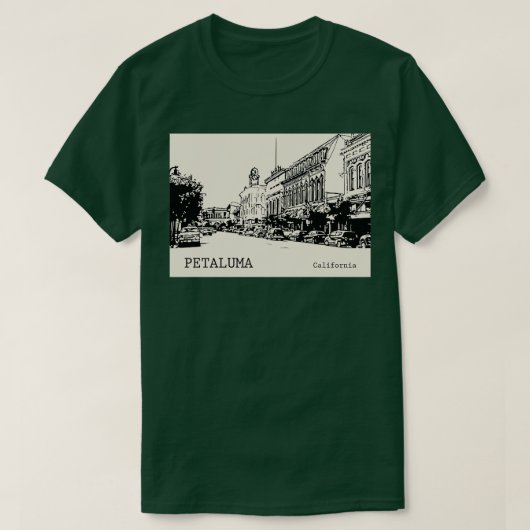 Petaluma California TShirt 1 (Design voorkant)