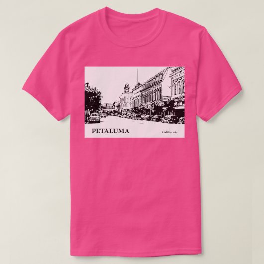 Petaluma California TShirt 2 (Design voorkant)