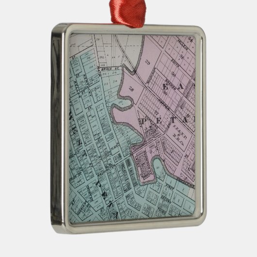 Petaluma, Californië 2 Metalen Ornament (Rechts)