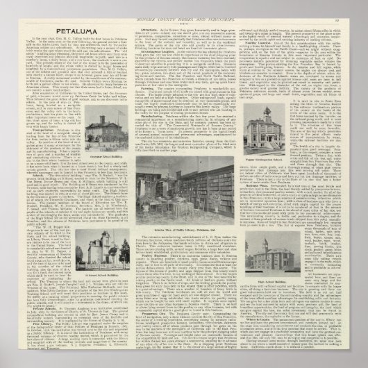 Petaluma, Californië Poster (Voorkant)