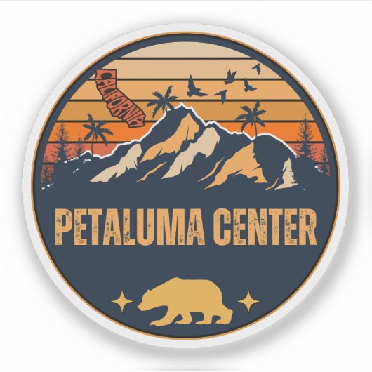 Petaluma Center, Californië Sticker (Voorkant)
