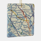 Petaluma Classic Map Keramisch Ornament (Rechts)